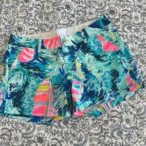 Lilly Pulitzer Blue and Pink Sailboat Shorts